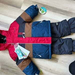 Nano Kids Colorblock Winter Jacket - Red, Navy, Brown, Black